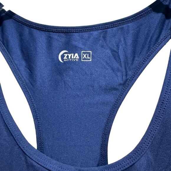 ZYIA Active Havana Cinched Tank Navy XL Workout Racerback Crop NWT - Picture 9 of 11